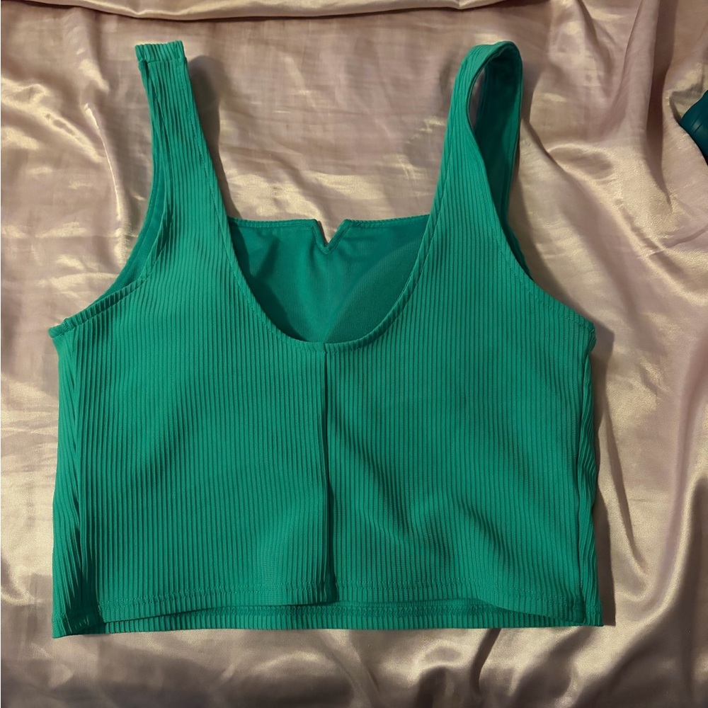 Freely Ribbed Square-Neck Crop - Picture 2 of 5